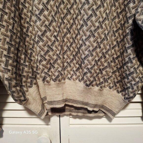 Vintage Maglificio Florence 100% Merino Wool Sweater XL Made In Italy Grandpa - Picture 2 of 6